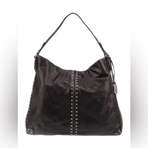 Michael kors Black Leather Studded Shoulder Bag